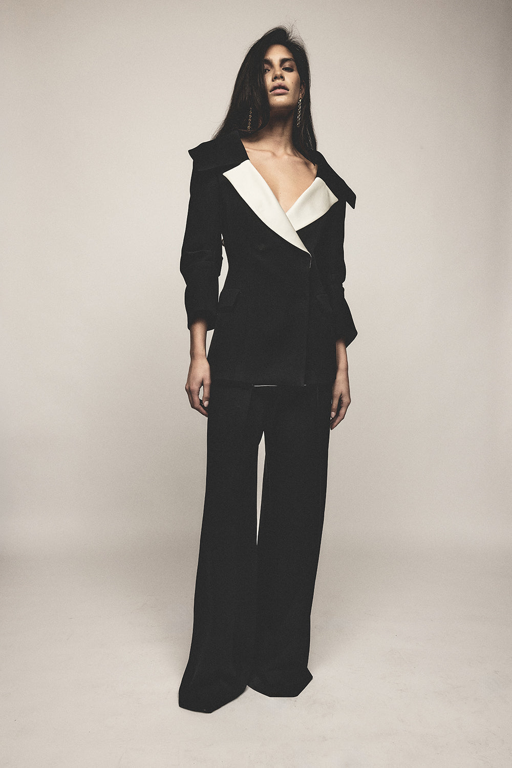 Carla Zampatti Crepe Deep Pleat Pant (Black)