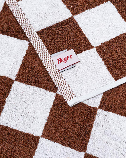 Aeyre Towel Set Big Check in Brown
