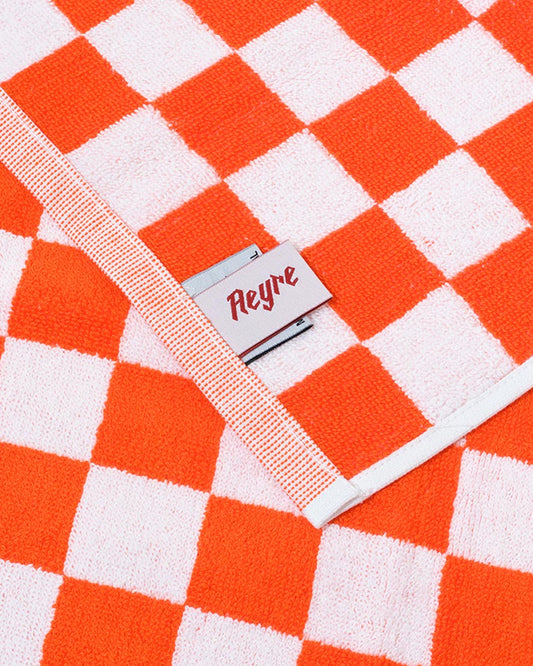 Aeyre Towel Set Small Check in Orange