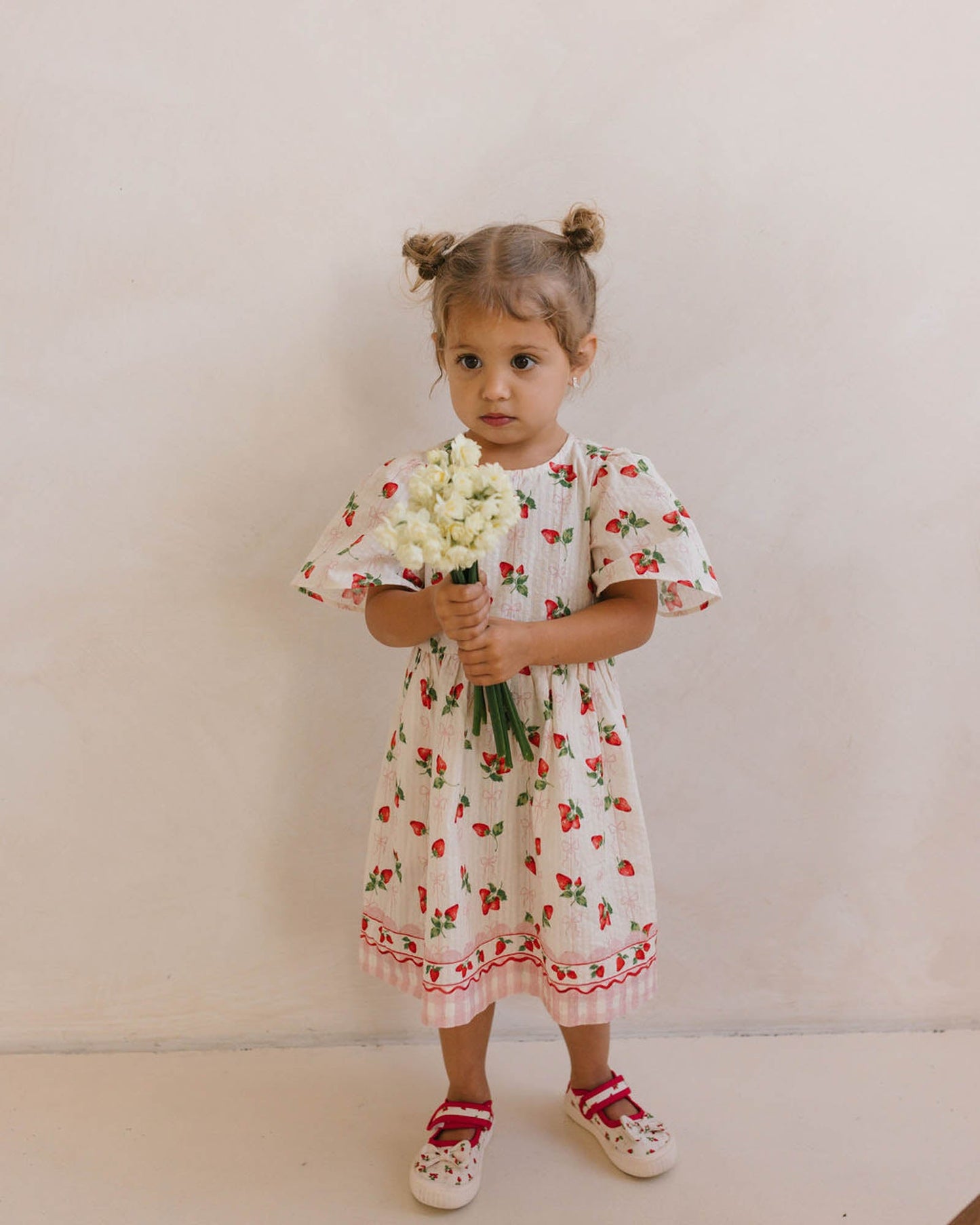 Walnut Melbourne Poppy Dress (Strawberries And Cream)