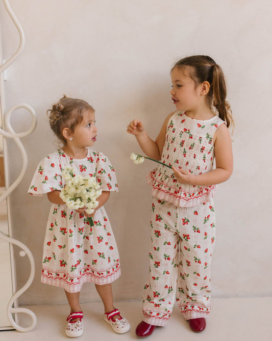 Walnut Melbourne Poppy Pant (Strawberries And Cream)