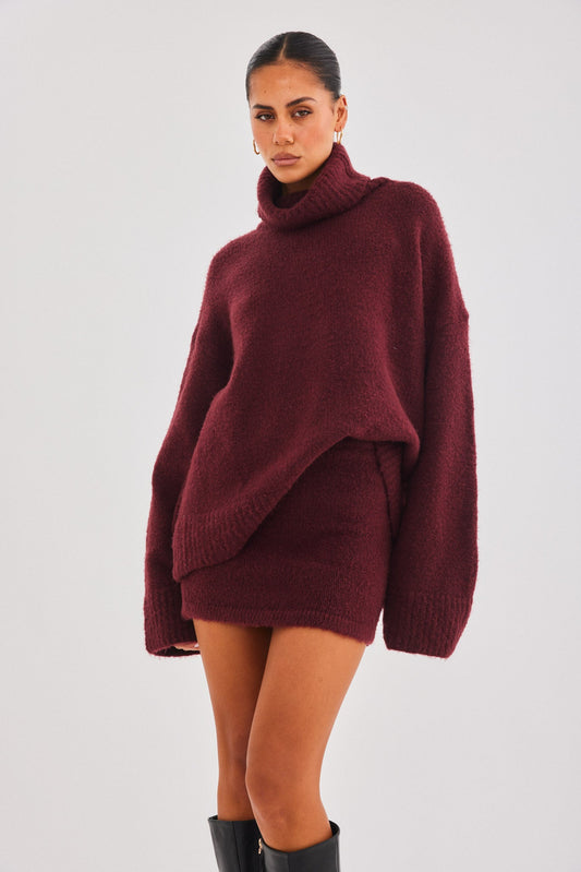 SNDYS WINNIE MINI SKIRT (Cherry)