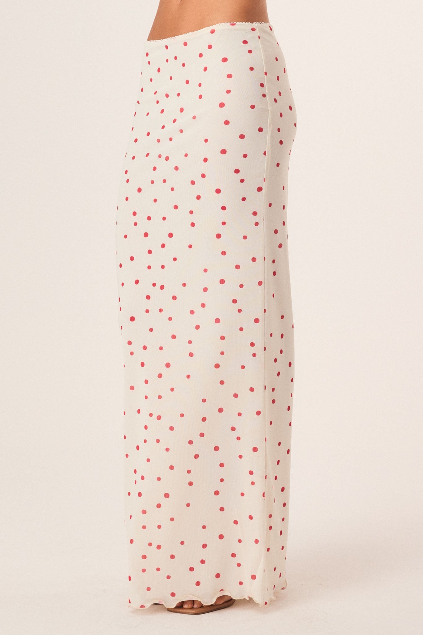 SNDYS SAVANNAH MAXI SKIRT (Vanilla Polka Dot)
