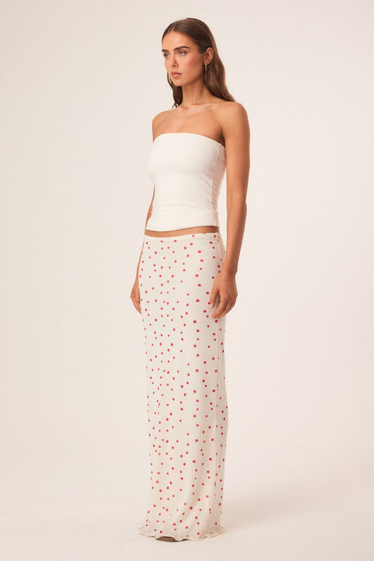 SNDYS SAVANNAH MAXI SKIRT (Vanilla Polka Dot)