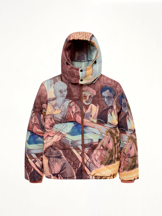 KIDSUPER Domino Player Puffer Jacket (Multicolour)