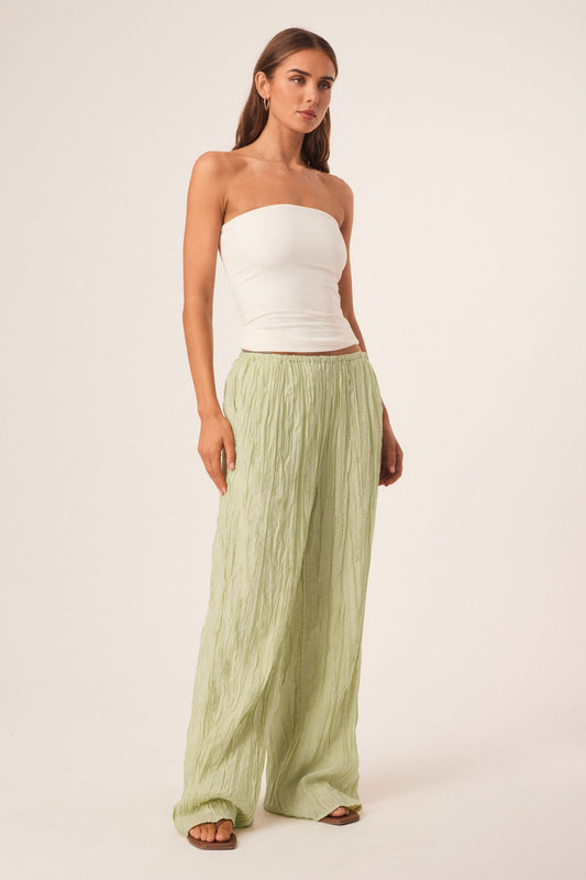 SNDYS BRANDI CRINKLE PANTS (Matcha)