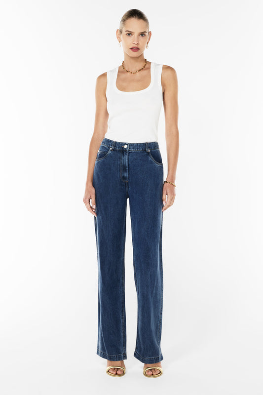 Flora Knit Tank (White)