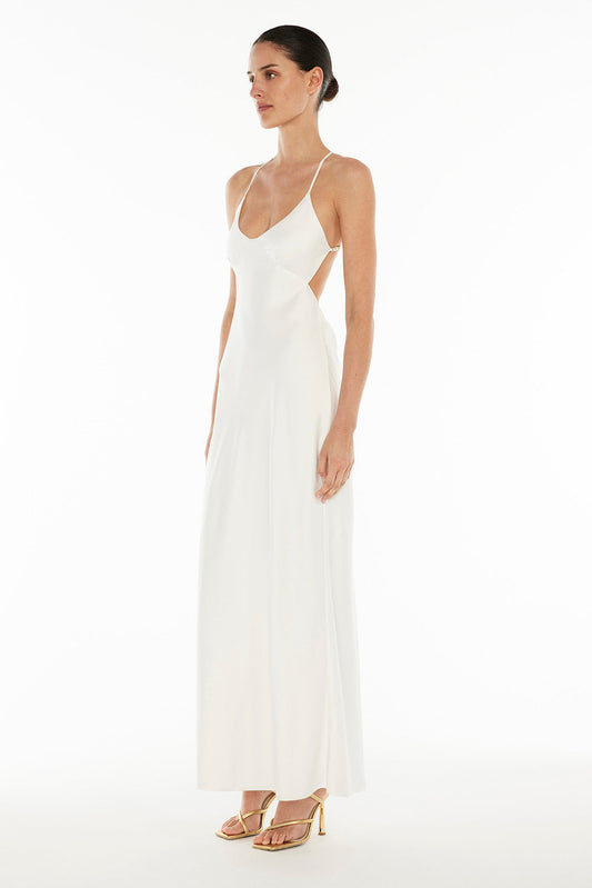 Saturation Point Slip Dress (White)
