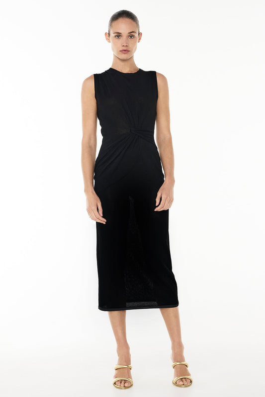 Twisted Knit Dress (Black)