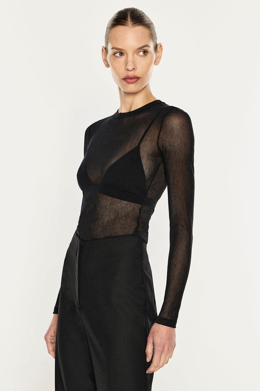 Mesh Squad L/S Top (Black)