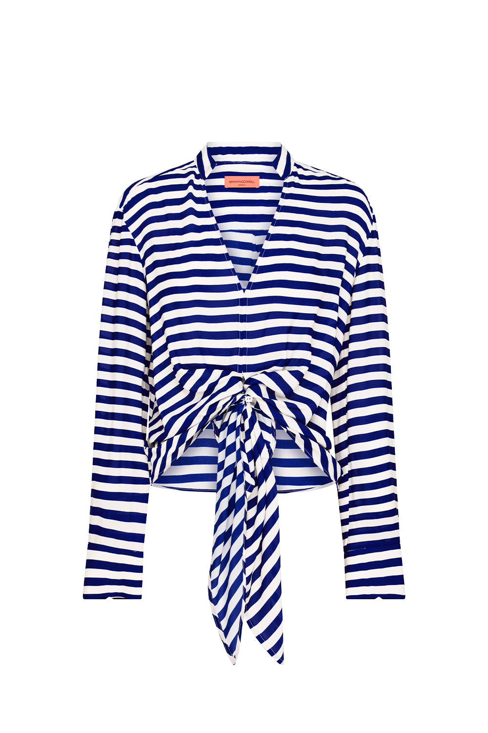Image of Blouses. Productname: Riviera Stripe Blouse in Blue/White colour by brand - Manning Cartell