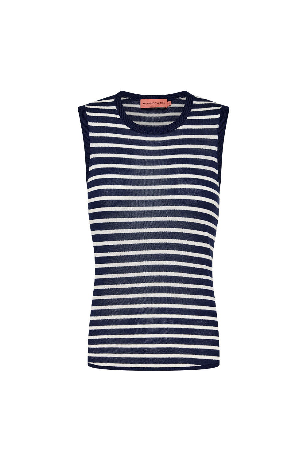 Breton Stripe Knit Top (Navy/White)