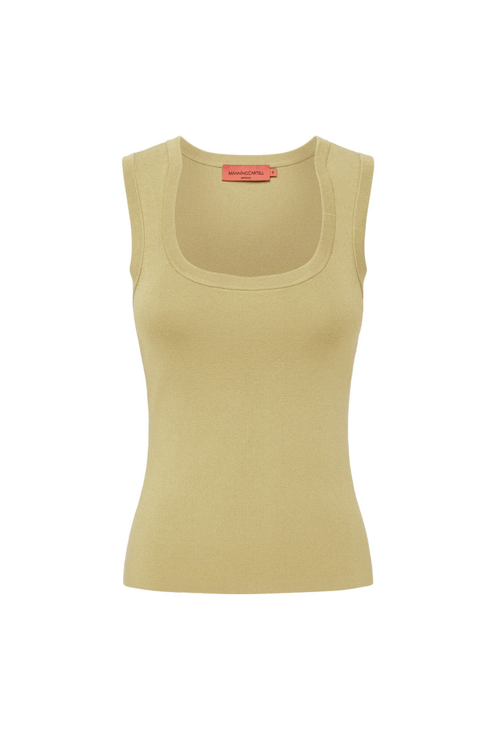 Go Figure Knit Tank (Khaki Gold)