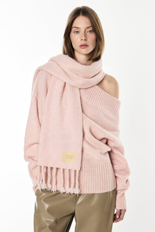 Frame Of Mind Knit Top (Pink Melange)