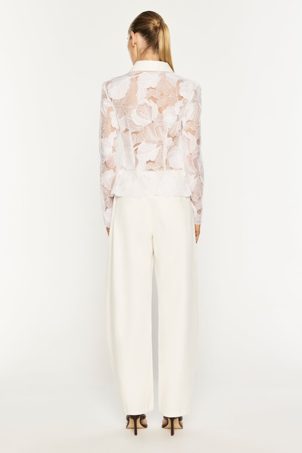 Sheer Force Polo Top (White)