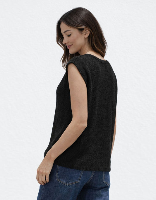 Evie Off Shoulder Knit - (Black)