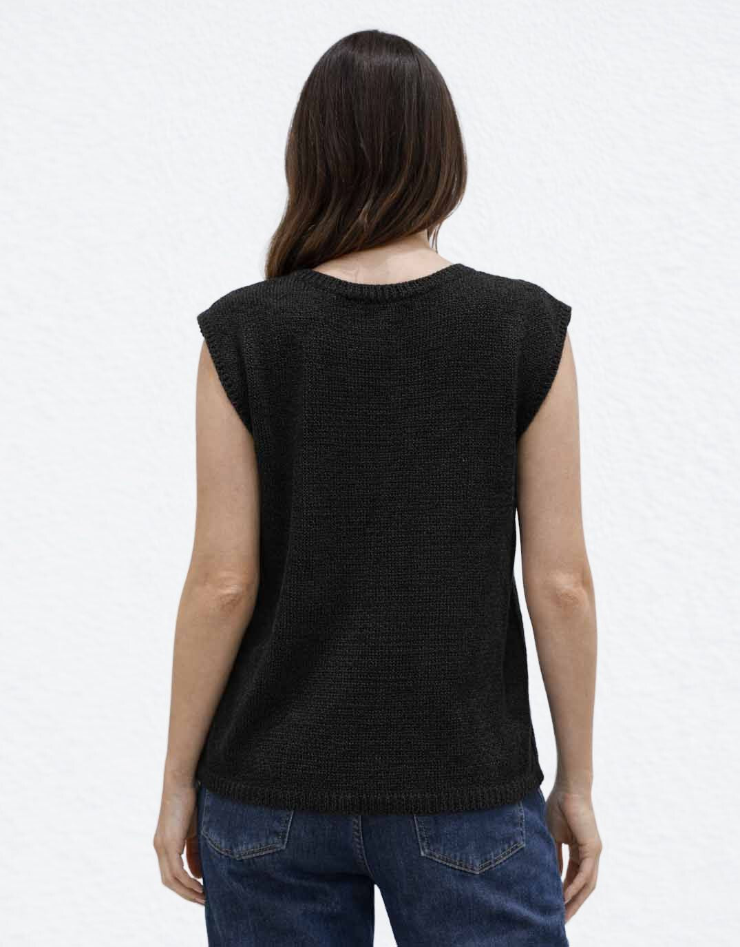 132 Fashion Evie Off Shoulder Knit (Black)
