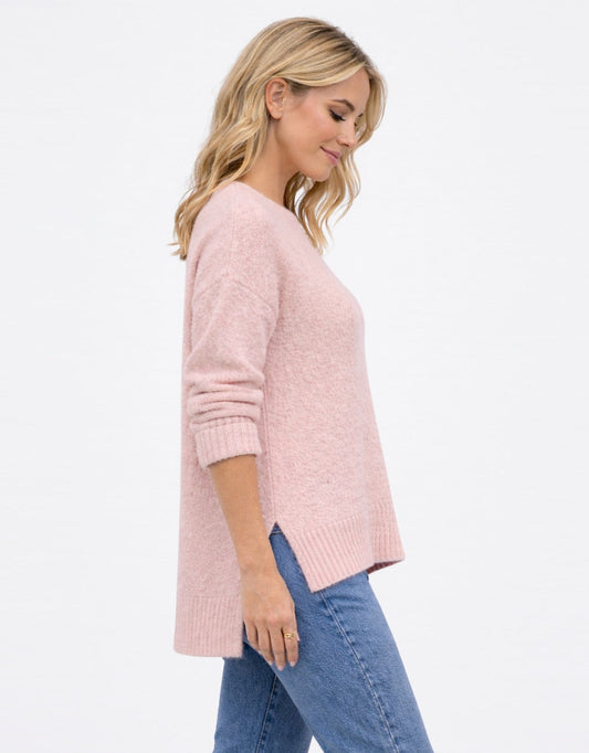 Maisie Hi-Low Knit - (Pink)