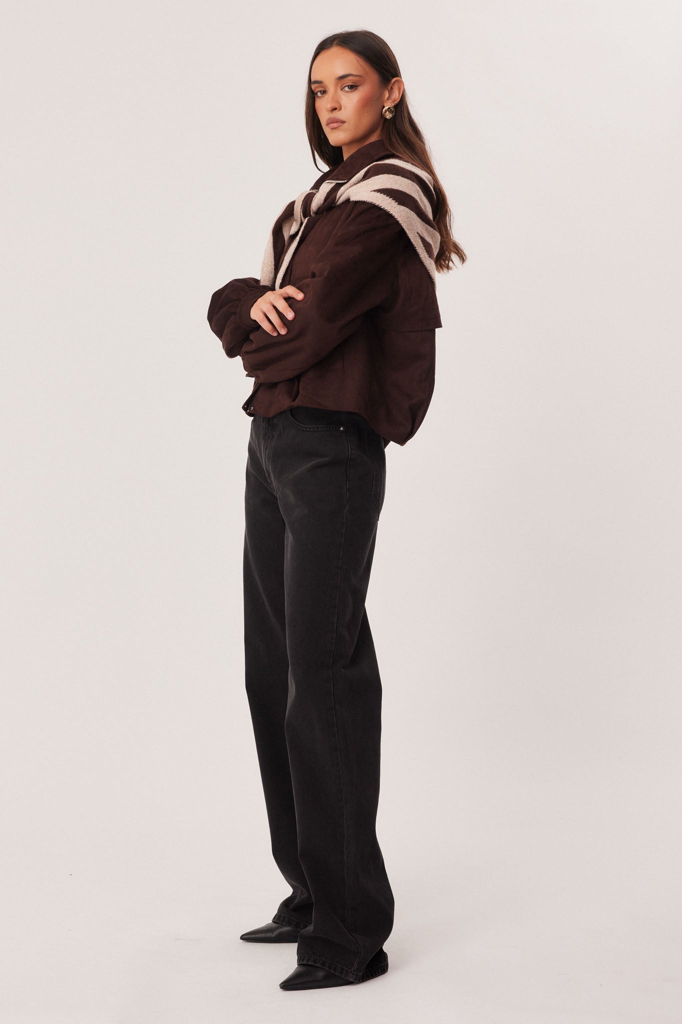 SNDYS ZURI SCARF (Choc Stripe)