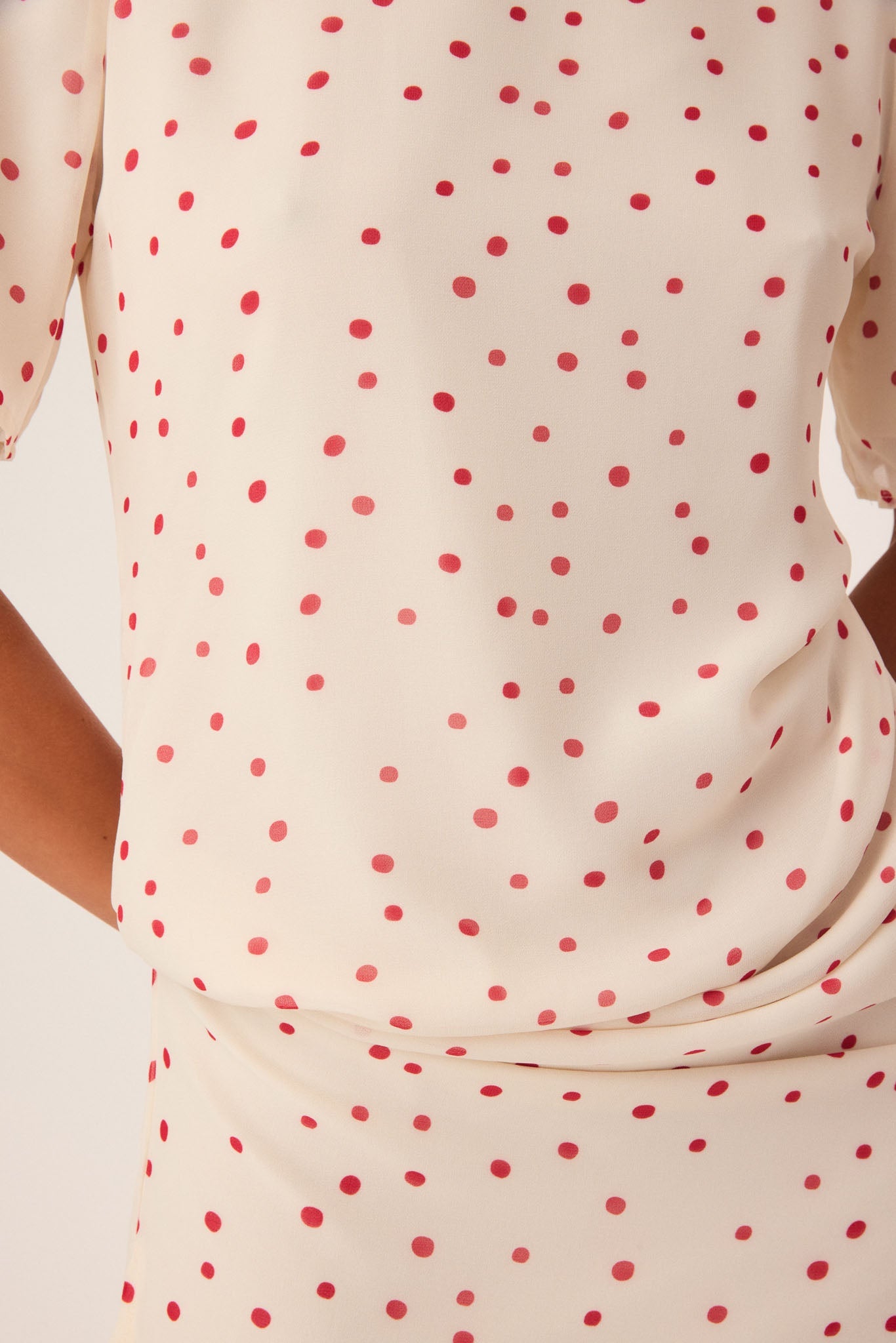SNDYS VAIRE MINI DRESS (Vanilla Polka)