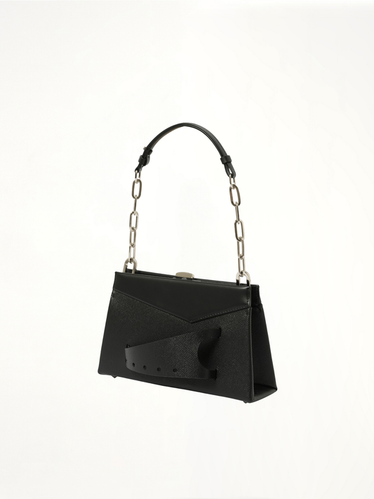 MAISON MARGIELA Snatched Small Shoulder Clutch Bag (Black)