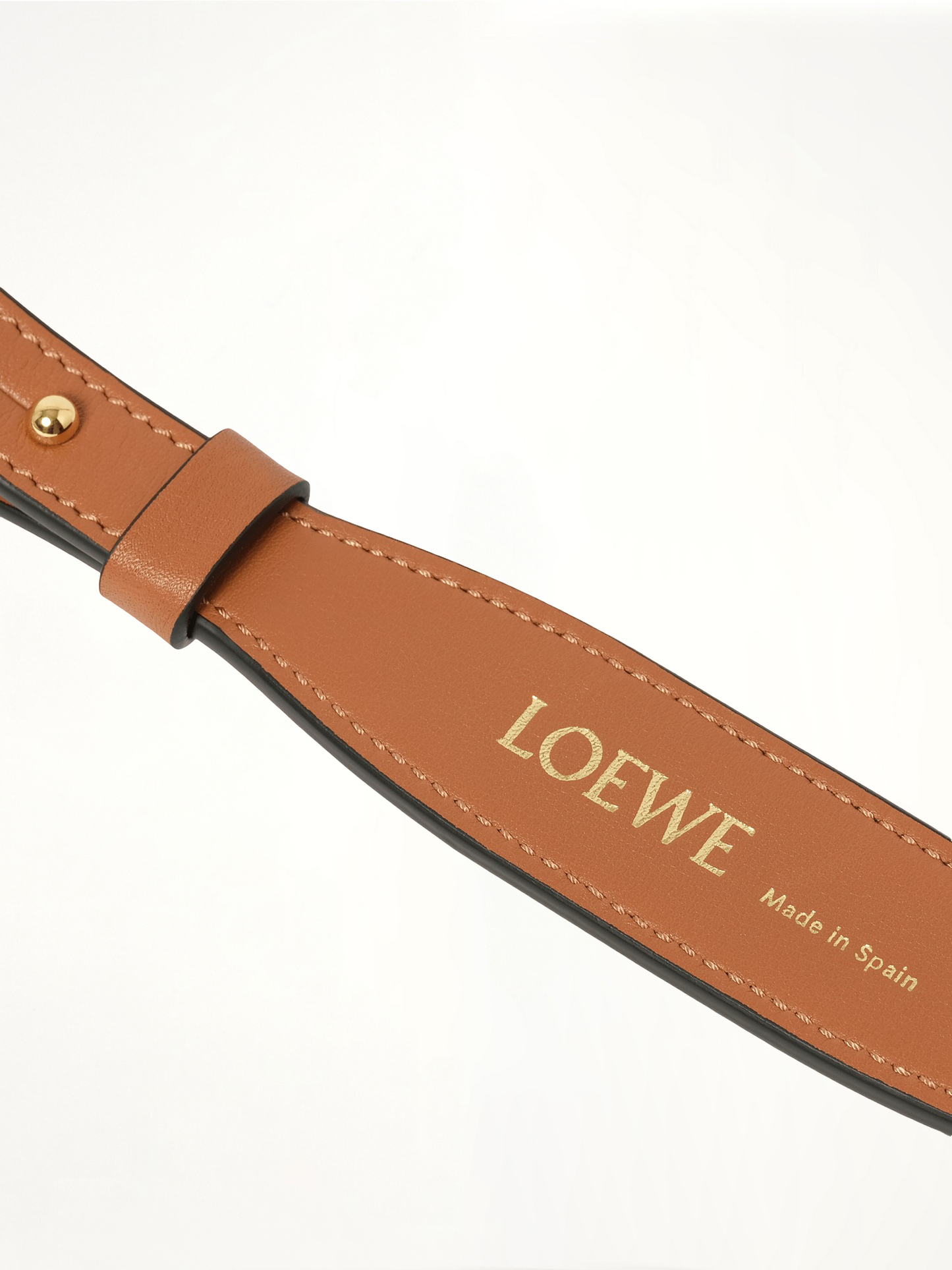 LOEWE Branded Short Strap (Tan)