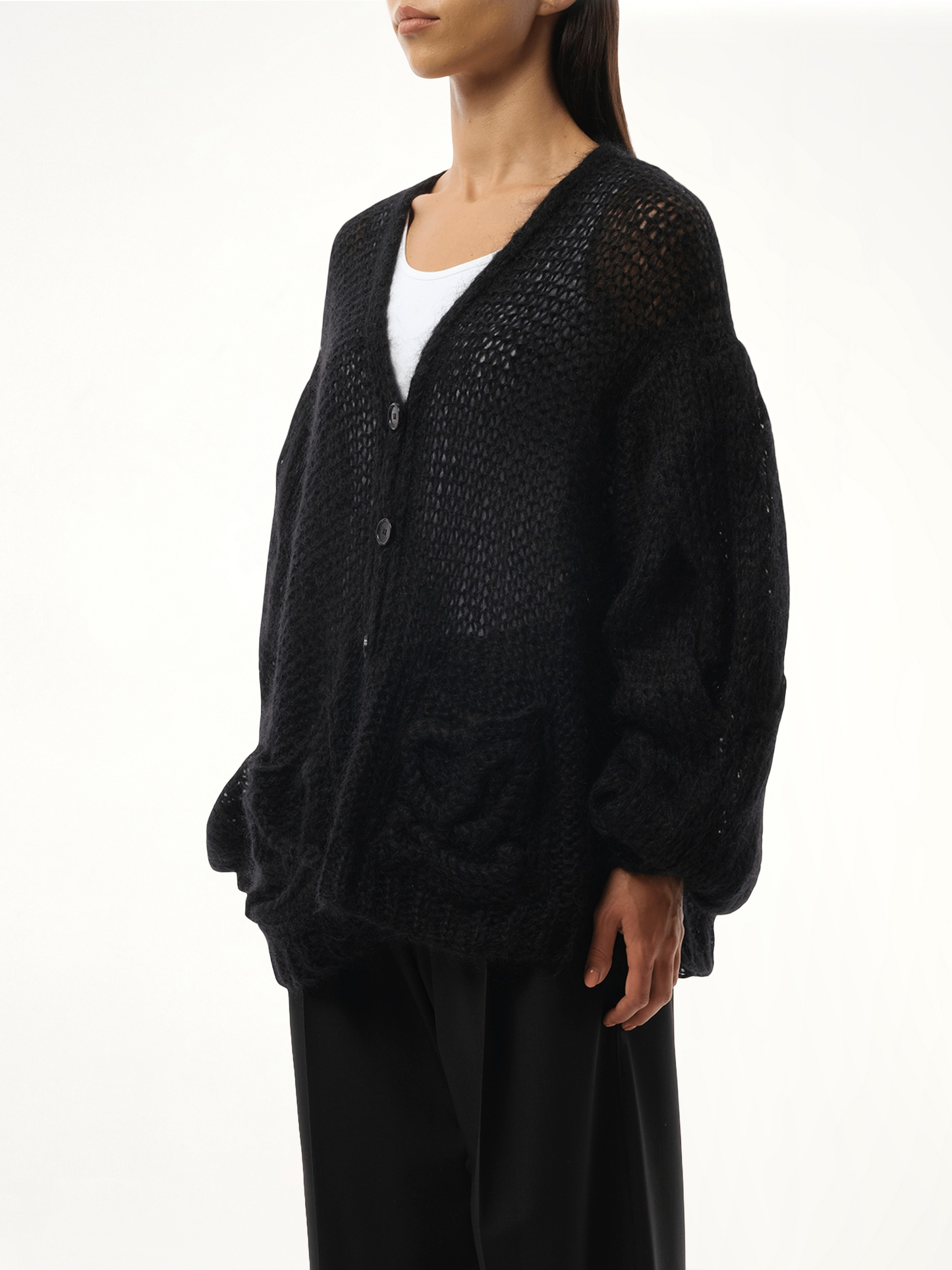LOEWE Relaxed Fit Anagram Cardigan (Black)