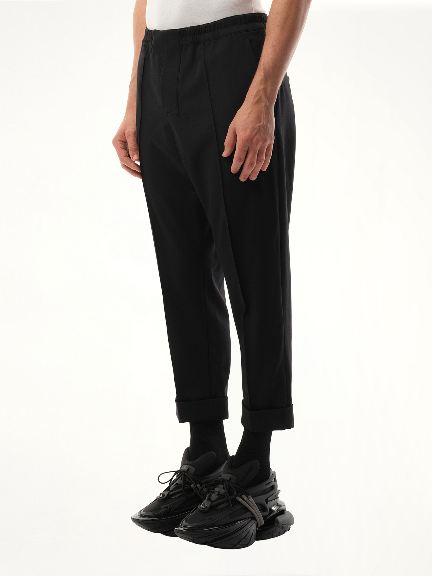 BALMAIN Tailored GDP Slouch Pants (Black)