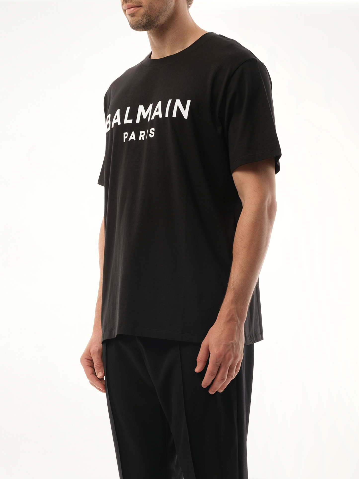 BALMAIN Balmain Print Reg Fit T-Shirt (Black)