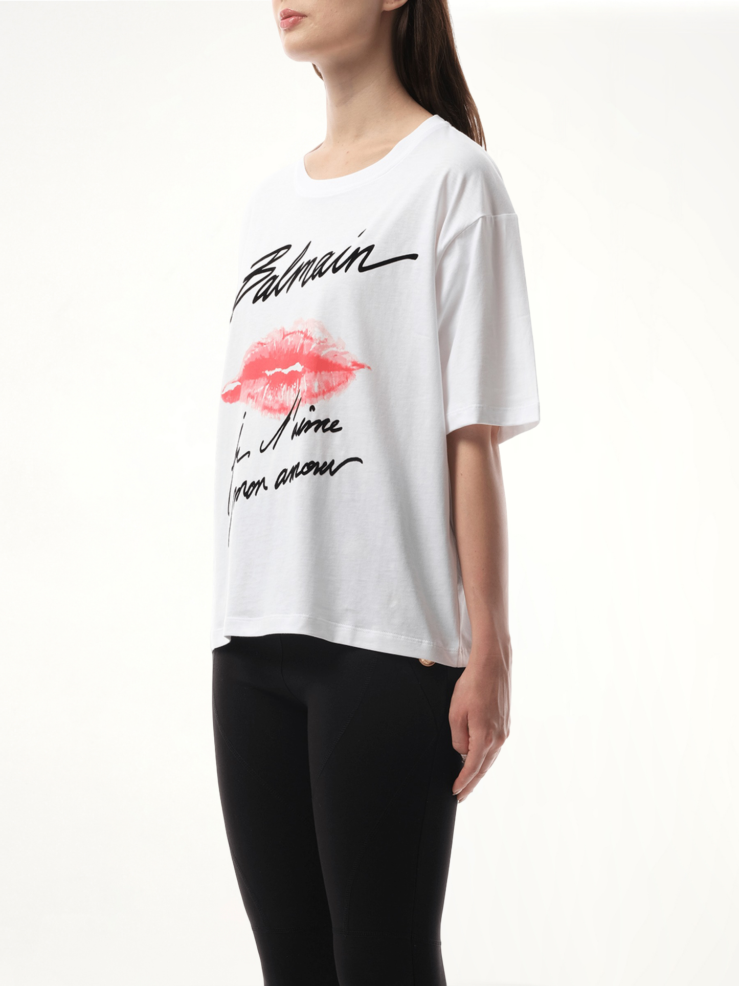 BALMAIN Balmain Kiss Print T-Shirt (White)