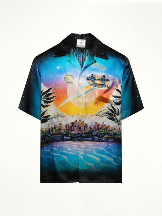 CASABLANCA La Premonition Cuban Collar Shirt (Multicolour)