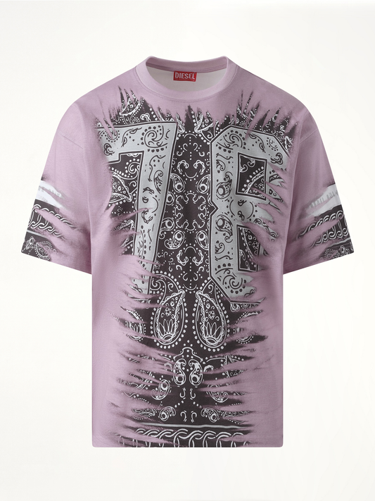 DIESEL Bandana Print T-Shirt (Black)