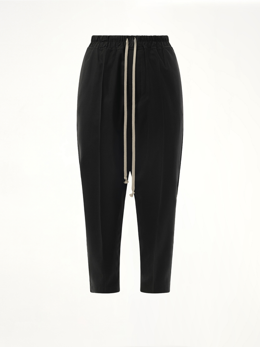 RICK OWENS Drawstring Astaires Cropped Pants (Black)