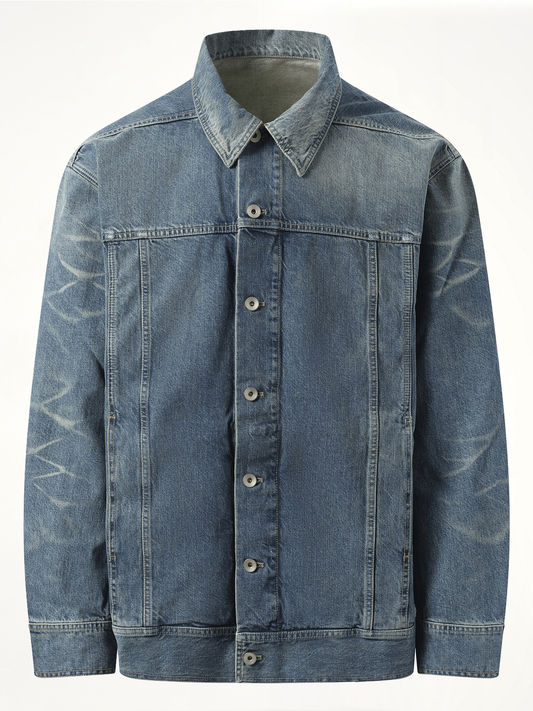 RICK OWENS DRKSHDW Jumbo Worker Jacket (Blue)