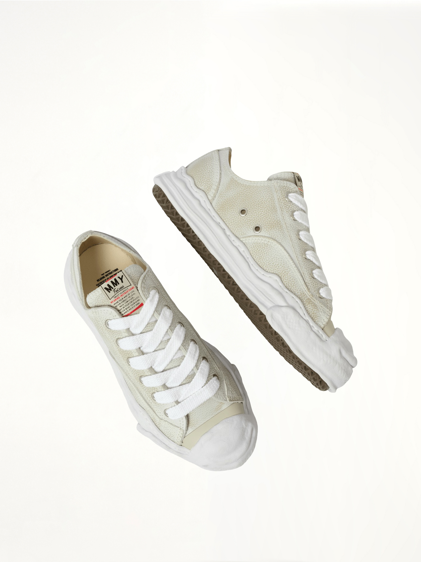 MAISON MIHARA YASUHIRO Hank OG Shrink Leather Sneaker (White)