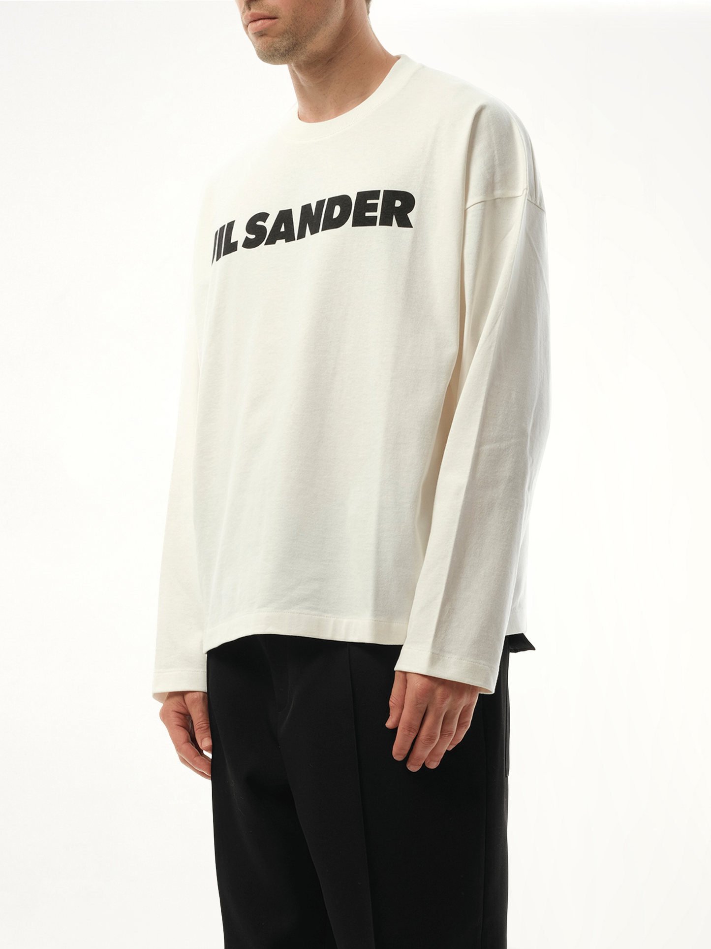 Jil Sander Logo Long Sleeve T-Shirt (Porcelain)