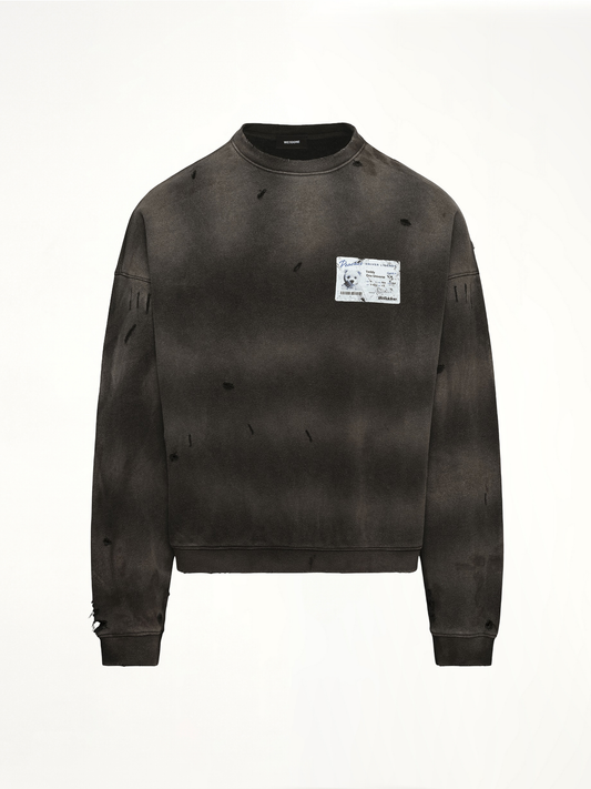 WE11DONE Peaches Print Sweatshirt (Black)
