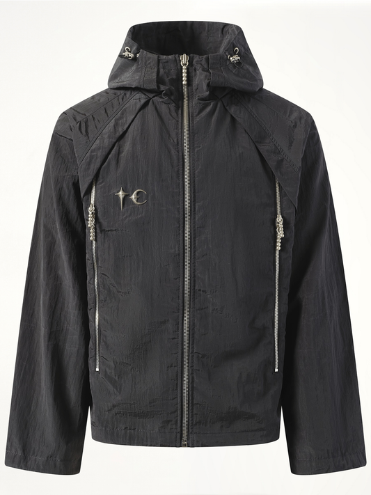 THUG CLUB Scarred Wind Soldier Jacket (Black)