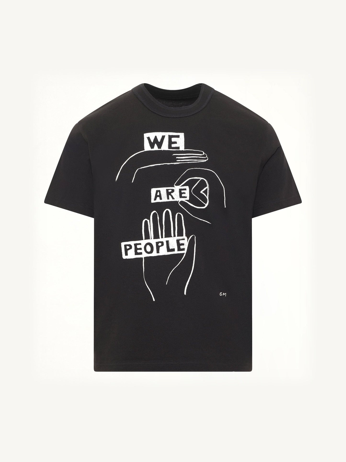 SACAI Geoff "We Are People" T-Shirt (Black)
