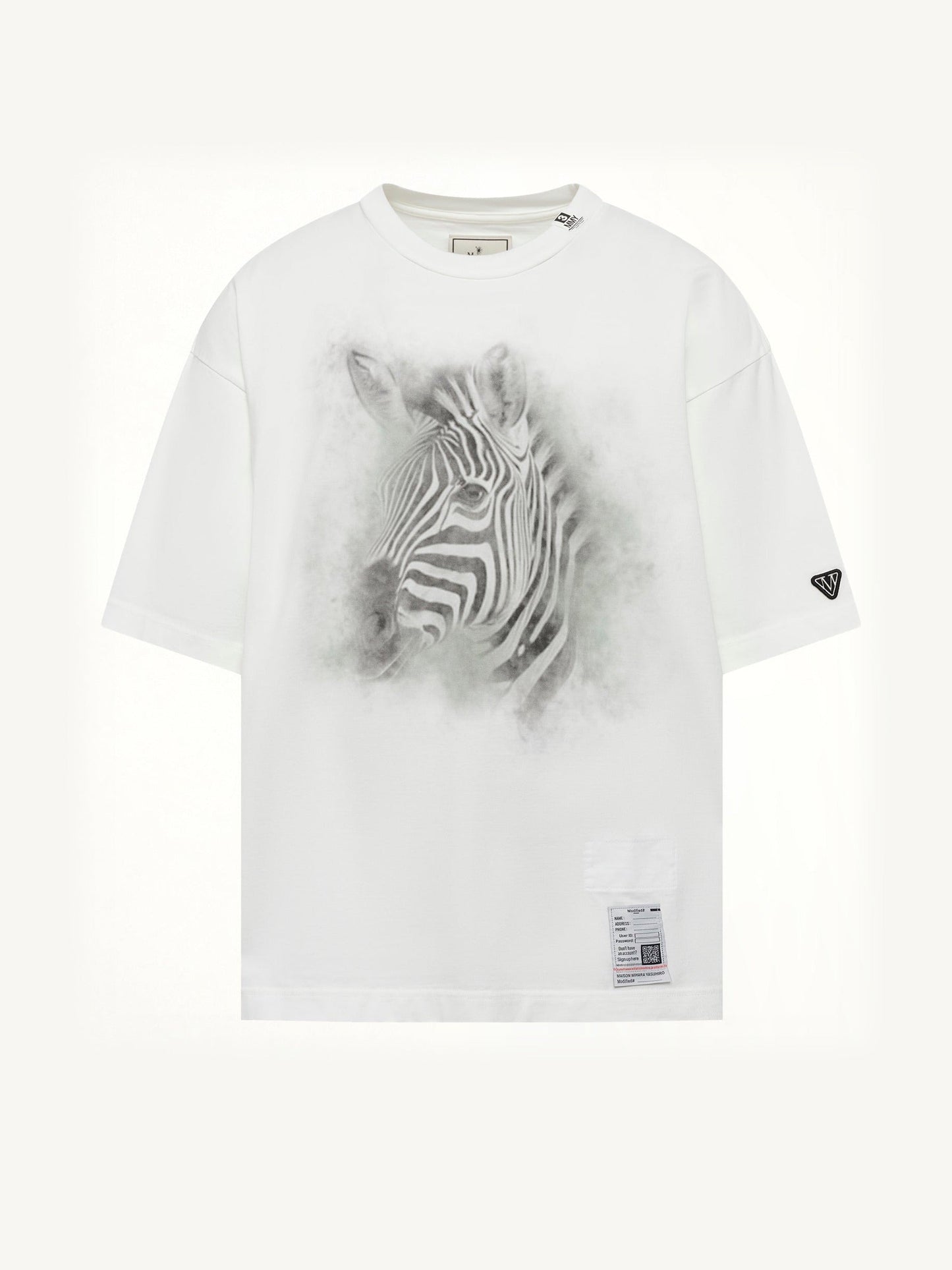 MAISON MIHARA YASUHIRO Zebra Printed T-Shirt (White)
