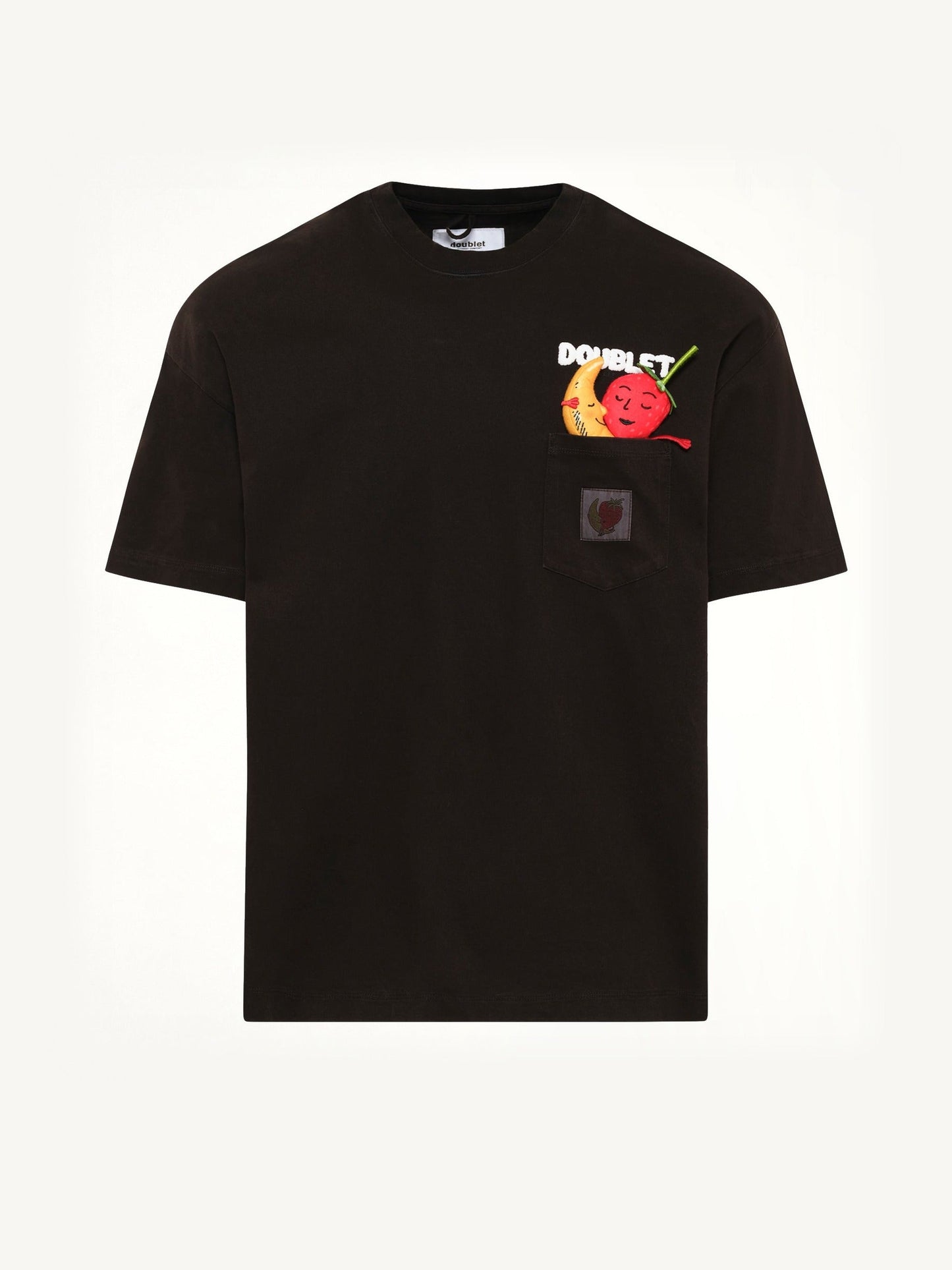 DOUBLET Mud-Dyed T-Shirt With SHFU (Brown)