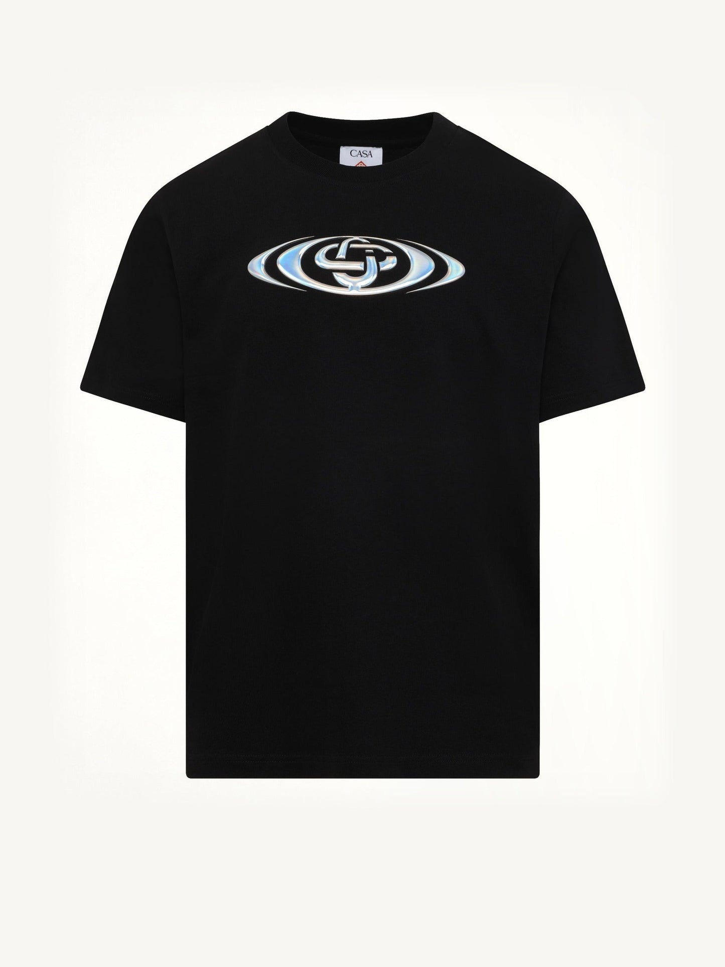 CASABLANCA Warped Logo Classic T-Shirt (Black)