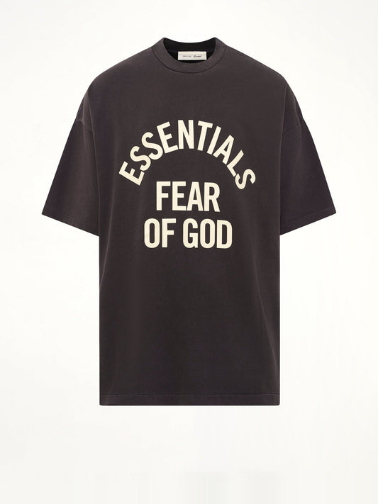 FEAR OF GOD ESSENTIALS Campus 90's Short Sleeve T-Shirt (Black)