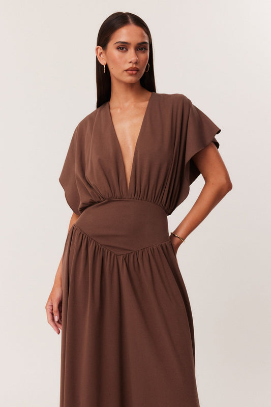 SNDYS HEINE MAXI DRESS (Mocha)
