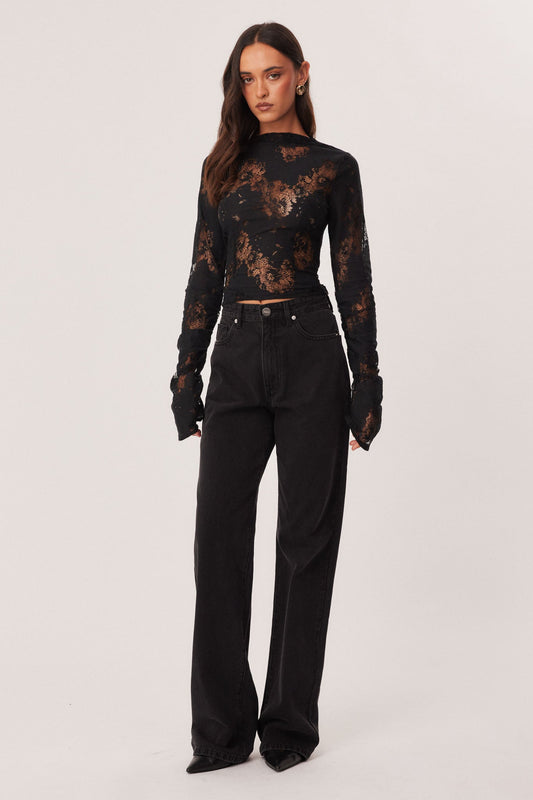 SNDYS AISHA LACE TOP (Black)