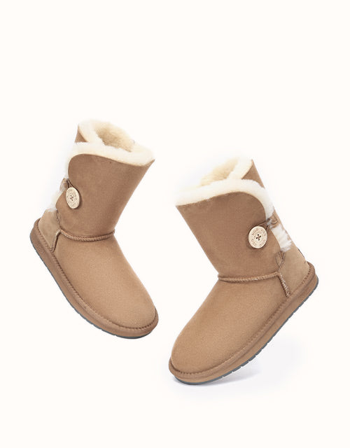 AUSTRALIAN SHEPHERD® SHORT BUTTON Boots (Chestnut)