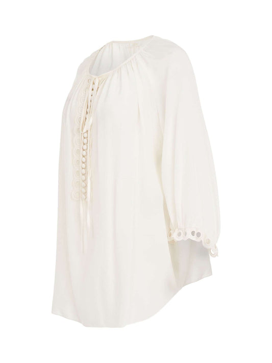 CHLOE Long Sleeve Top (White)