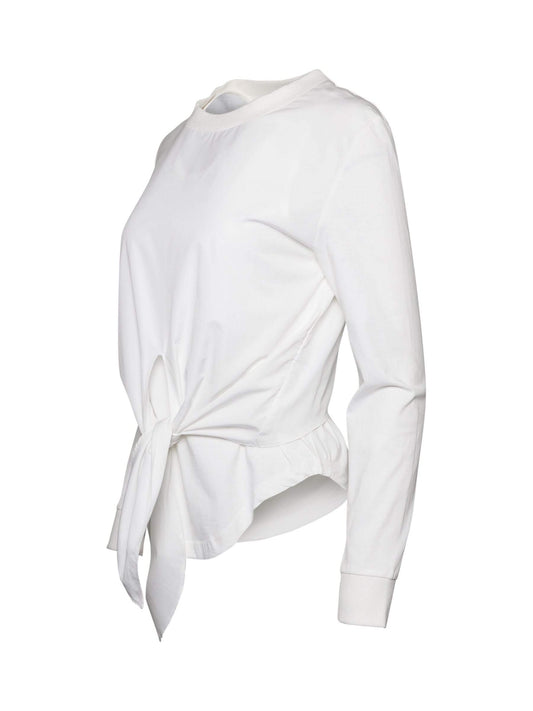 CHLOE Longsleeve Knot Top (White)