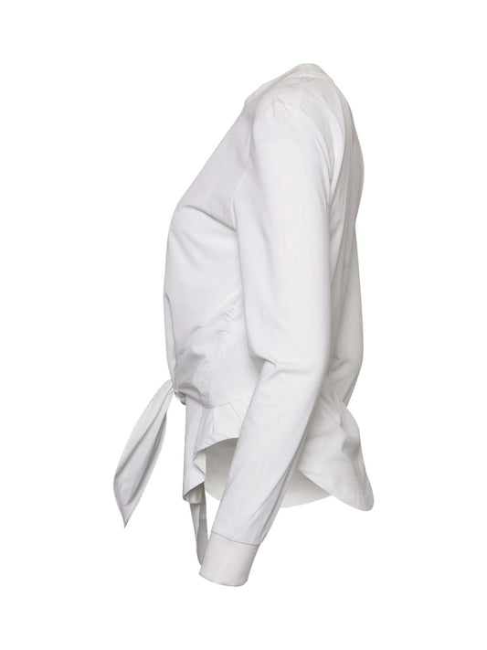 CHLOE Longsleeve Knot Top (White)