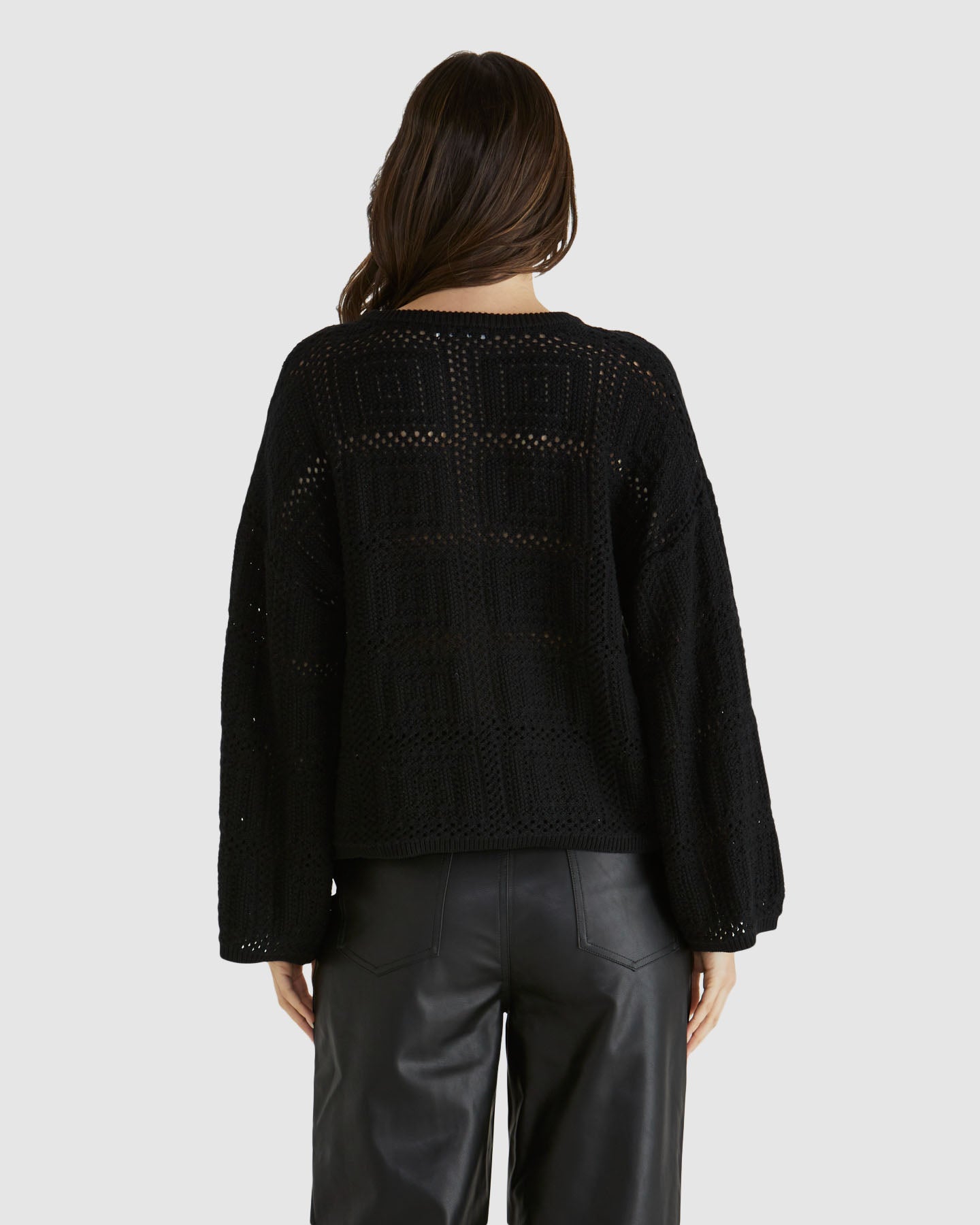 Sass Clothing Marcello Crochet Top (Black)